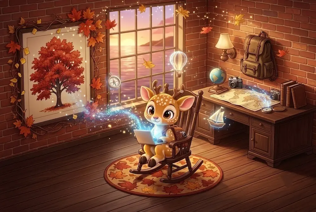 🦌 「꽃사슴 나들이」 문 열었어요! 첫 일주일 「오늘의 나들이 한 곳」 무료 표지 그림